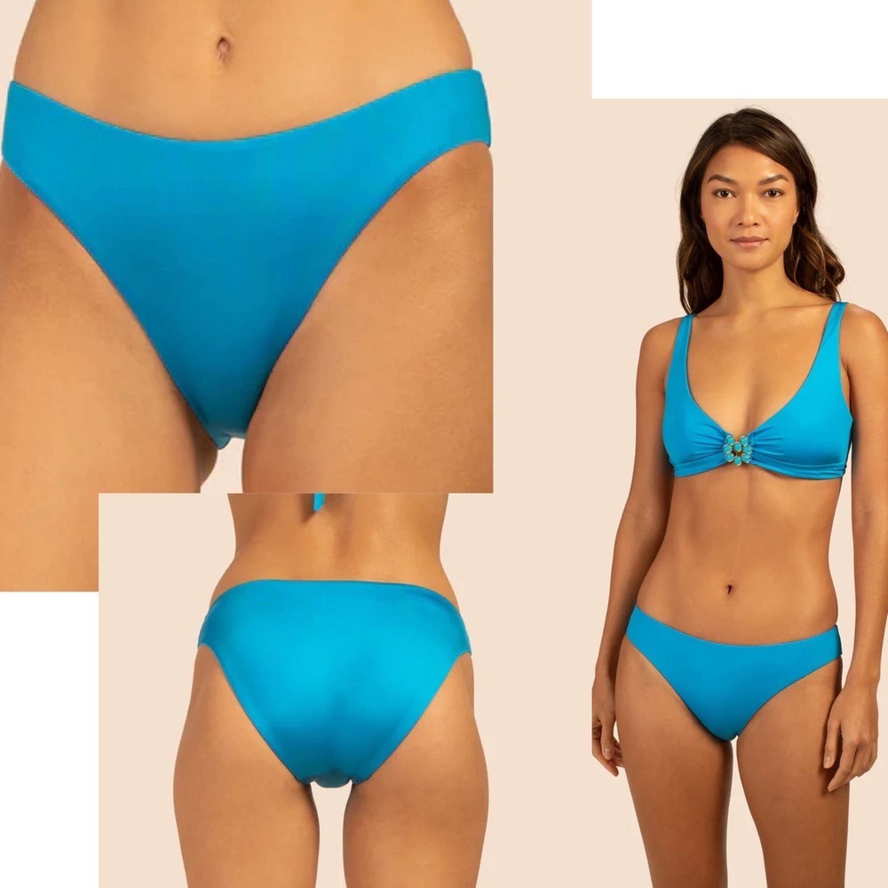 NWOT TRINA TURK Monaco Solids French Cut Swim Bottoms, size 14